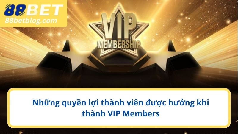 Những quyền lợi thành viên được hưởng khi thành VIP Members